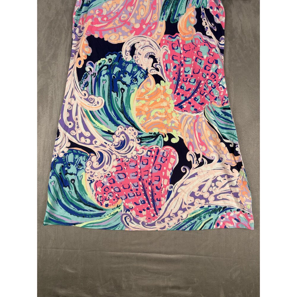 Lilly Pulitzer Off-Shoulder Long Sleeve Dress M - Vibrant Print - Picture 7 of 10